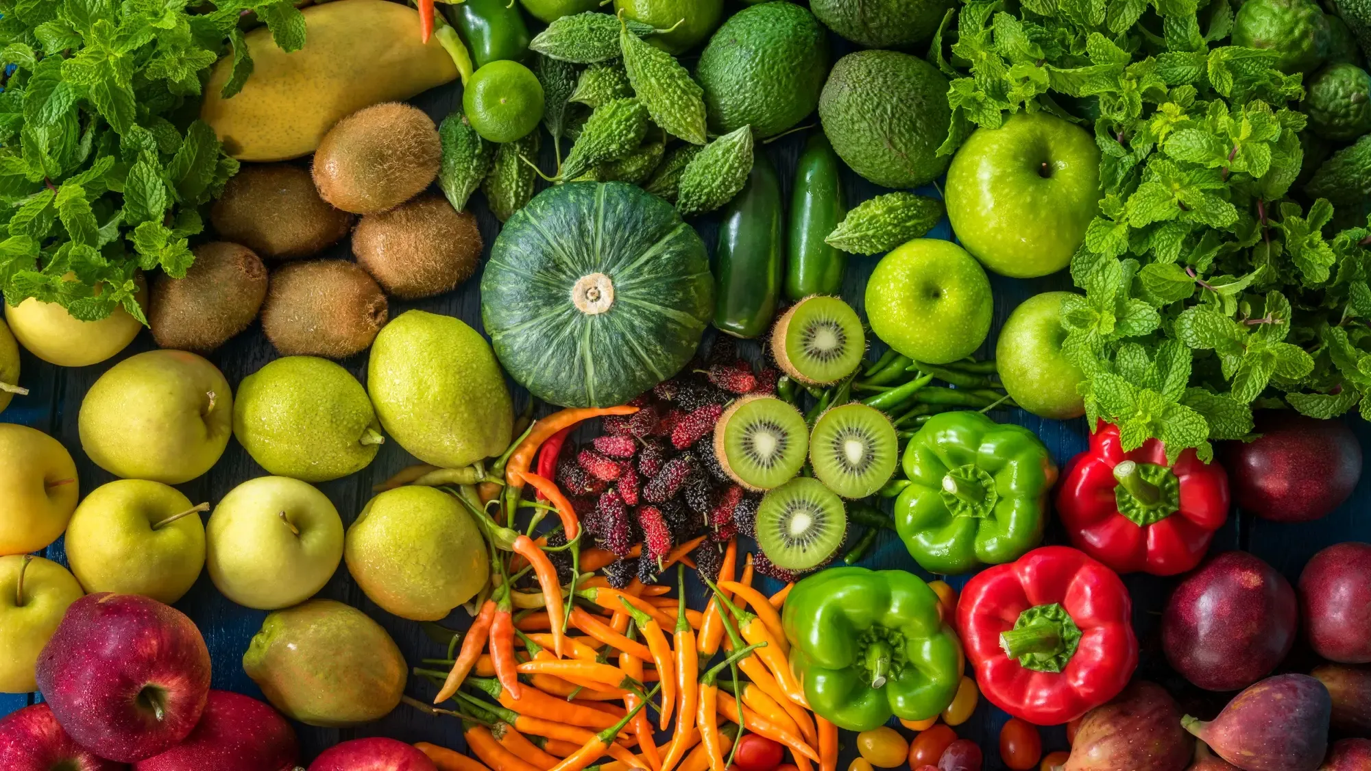 Vegetales frescos fondo
